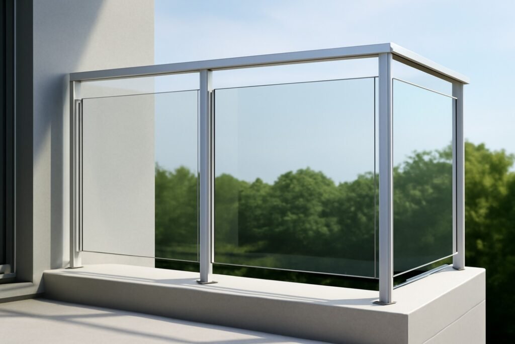 Aluminium & glass railing